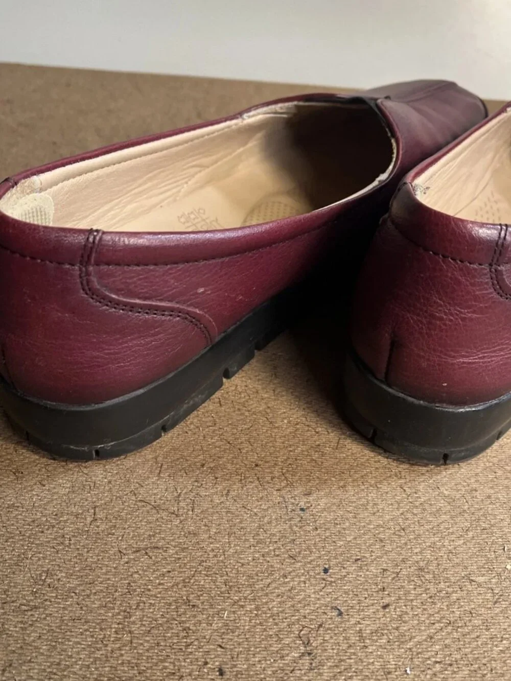 Ethan Valdes Burgundy Leather Loafers Slip On Size EU 6: US 8.5